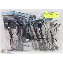 BAG W/10 NEW PAIRS OF READING GLASSES