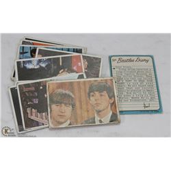 LOT OF 21 -1964 TOPPS BEATLES DIARY TRADING CARDS