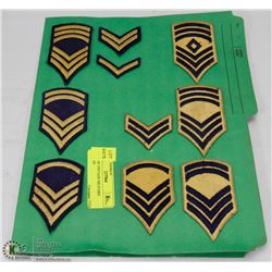 SHEET OF VINTAGE MILITARY PATCHES