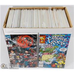BOX OF OVER 130 COMICS , ALL BAGGED AND BOARDED