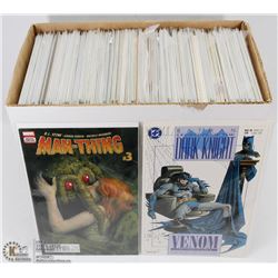 BOX OF OVER 130 COMICS , ALL BAGGED AND BOARDED