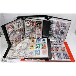 LOT OF 4 BINDERS HOCKEY CARDS, PRISM, ICE , LEAF,