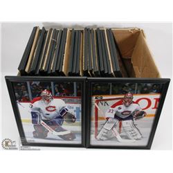 LOT OF 28 FRAMED HOCKEY PICTURES INCL CROSBY, HOWE