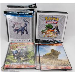 LOT OF 7 POKÉMON PORTFOLIOS AND 1 POKÉMON BINDER