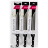 Image 1 : LOT OF 3 NEW STAINLESS STEEL SLICER KNIVES
