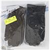 Image 1 : PACK OF 2 LADIES LEATHER GLOVES SMALL