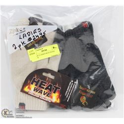 PACK OF 2 LADIES HEAT WAVE GLOVES