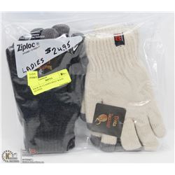 PACK OF 2 LADIES HEAT WAVE GLOVES