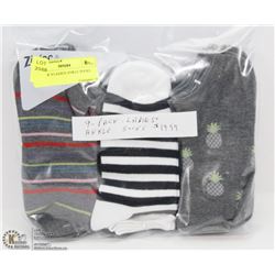 PACK OF 9 LADIES ANKLE SOCKS