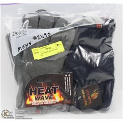 PACK OF 2 MENS HEAT WAVE GLOVES
