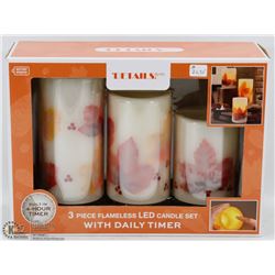 PACK OF 3 LED CANDLE SET