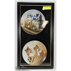 SET OF 2 KNOWLES PLATE PUPPIES