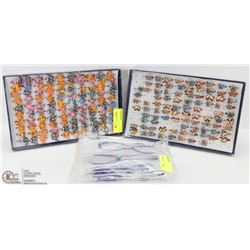 TWO DISPLAYS OF ASSORTED FASHION RINGS SOLD WITH