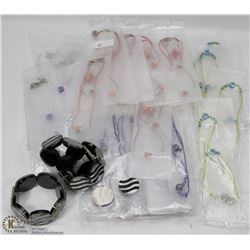 BAG OF ASSORTED FASHION JEWELRY-MOSTLY NECKLACES