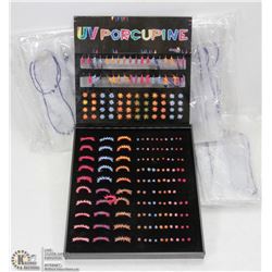 PORCUPINE FASHION JEWELRY SOLD WITH THREE