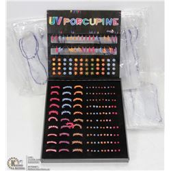 PORCUPINE FASHION JEWELRY SOLD WITH THREE