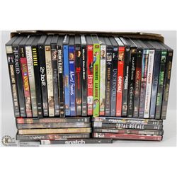 FLAT OF 35+ DVDS.