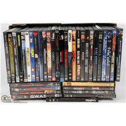 FLAT OF 35+ DVDS.