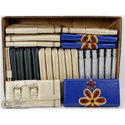 LARGE FLAT OF ASSORTED STYLE WOMENS WALLETS