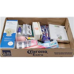 FLAT OF PERSONAL HEALTH & BEAUTY ITEMS.