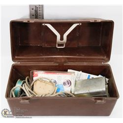 VINTAGE THERMOS LUNCH BOX W/FISHING TACKLE