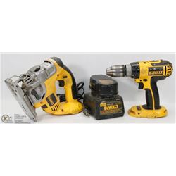 DEWALT 18 VOLT DRILL DC325 & DEWALT JIGSAW DC330