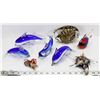Image 1 : SET 4 GLASS DOLPHIN'S, 2 FISH, 1 STAR FISH