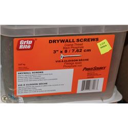 TUB OF GRIP RITE DRYWALL SCREWS3"X8/7.62CM