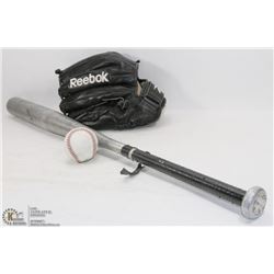 REEBOK LEATHER GLOVE / ALUMINUM BAT