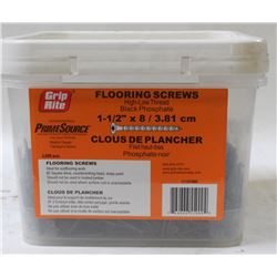 PAIL OF GRIP-RITE FLOORING SCREWS 1.5" X 8