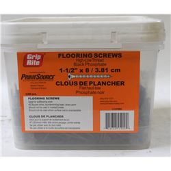 PAIL OF GRIP-RITE FLOORING SCREWS 1.5" X 8