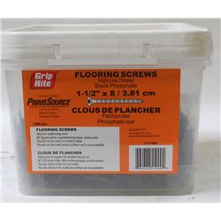 PAIL OF GRIP-RITE FLOORING SCREWS 1.5" X 8