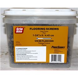 PAIL OF GRIP-RITE FLOORING SCREWS 1-3/4" X 8