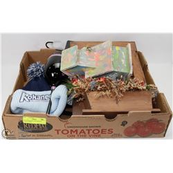 FLAT WITH MISC HOUSEHOLD ITEMS. HOME