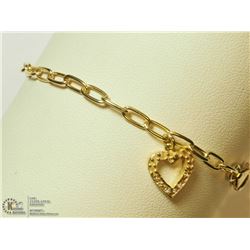SILVER GOLD PLATED AND CZ GIRLS BRACELET (APP 4G)