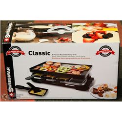 8 PERSON RACLETTE PARTY GRILL SWISSMAR CAST IRON
