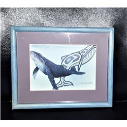 19)  FRAMED, MATTED UNDER GLASS