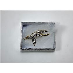 17)  GOLD TONE CRYSTAL EMBELLISHED