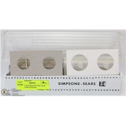 2X2 COIN HOLDER WITH 90+ NEW EMPTY COIN SLEEVES