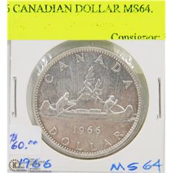 1966 CANADIAN DOLLAR MS64.