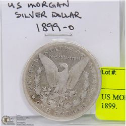 US MORGAN SILVER DOLLAR COIN 1899.