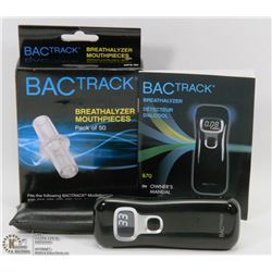 BAC TRACK BREATHALYZER WITH 50 PACK OF