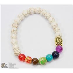 #30-MULTI-COLOR TURQUOISE & AGATE BEAD BRACELET