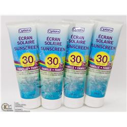 4 BOTTLES OF OPTION+ SUNSCREEN SPF 30