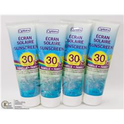 4 BOTTLES OF OPTION+ SUNSCREEN SPF 30