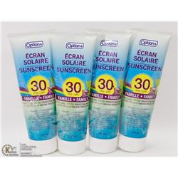 4 BOTTLES OF OPTION+ SUNSCREEN SPF 30