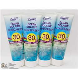 4 BOTTLES OF OPTION+ SUNSCREEN SPF 30