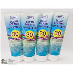 4 BOTTLES OF OPTION+ SUNSCREEN SPF 30