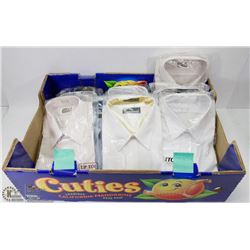 FLAT OF 8 NEW  ASSORTED MENS DRESS SHIRTS