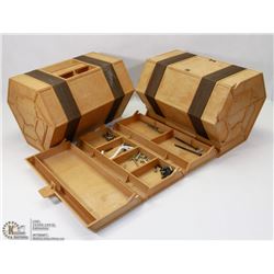 PAIR OF ROLYKIT TOOLBOXES WITH CONTENTS OF SCREWS